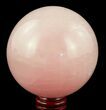 Polished Rose Quartz Sphere - Madagascar #52376-1
